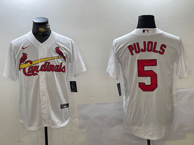 Men St.Louis Cardinals 5 Pujols White Game 2024 Nike MLB Jersey style 1